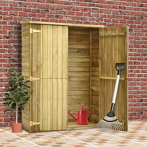 Vidaxl Rimessa Attrezzi Da Giardino 123X50X171Cm In Pino Impregnato