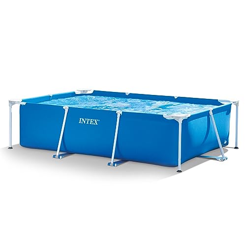 Intex 28272Np - Piscina Fuori Terra Rectangular Frame Rettangolare, 3834 L, Acciaio E Pvc, Blu, 300X200X75 Cm