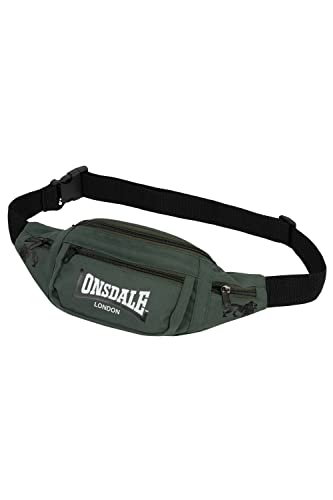 Lonsdale Hip Bag One Size Olive/Black/White, Oliva/Black/White, Taglia Unica, Marsupio