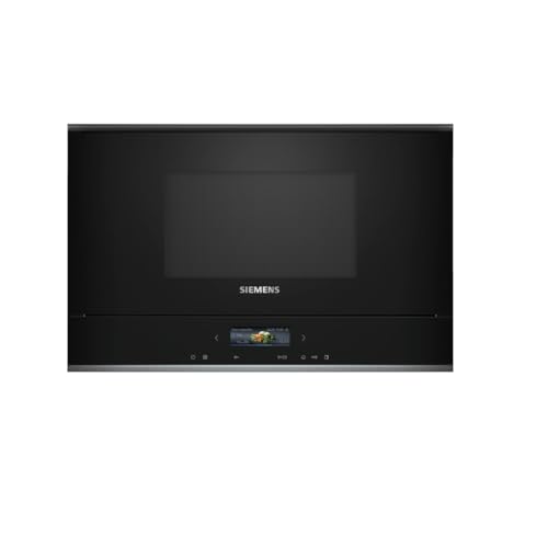 Siemens Bf722L1B1 Iq700 Forno A Microonde Da Incasso, Nero, Cookcontrol7 – Programmi Automatici, Humidclean Plus – Pulizia Degli Interni, Ideale Per L