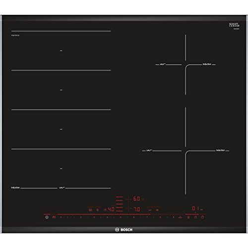 Bosch Pxe675Dc1E Incasso A Induzione Nero, Acciaio Inossidabile Piano Cottura