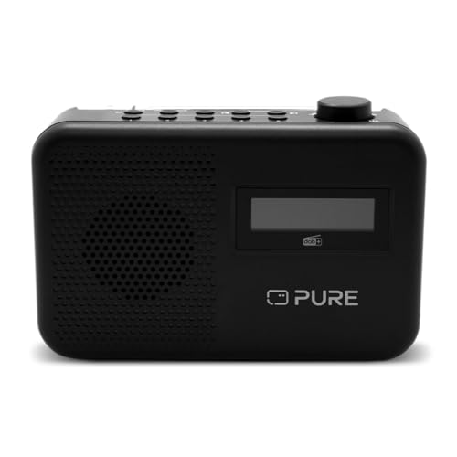 Pure Elan One2 Radio Portatile Dab+/Fm Con Bluetooth 5.1 (Display Lcd, 10 Tasti Di Memoria, Funzionamento A Batteria Con 4 Batterie Aa), Colore Nero C