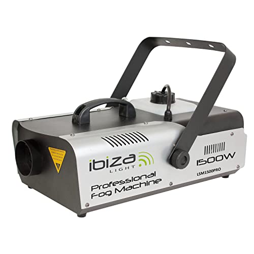 Ibiza - Lsm1500Pro - Macchina Della Nebbia Professionale Da 1500W Programmabile Con Dmx E Telecomando - Nero