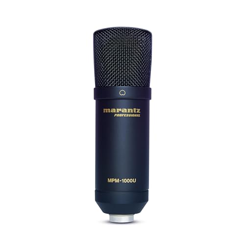 Marantz Professional Mpm-1000U - Microfono Pc Usb A Condensatore Con Diaframma Largo Per Il Podcasting E La Registrazione, Reggimicrofono E Cavo Usb