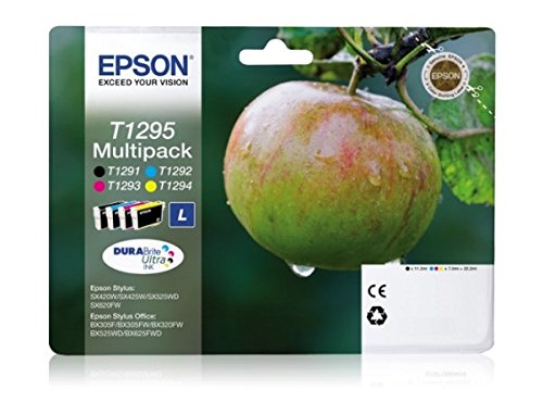 Epson T1295 Ink Cartridge Blk And Tri-Colour High Capacity 1, C13T12954022 (And Tri-Colour High Capacity 1)