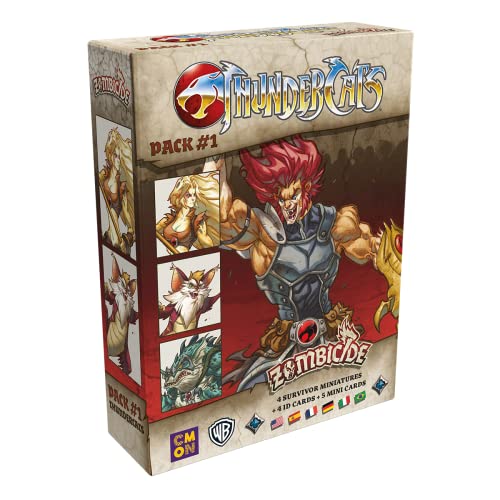 Cmon Asmodee - Thundercats Pack 1 - Espansione Gioco Da Tavolo Zombicide Green Horde E Zombicide Black Plague, Pack Miniature, Edizione Multilingua Co