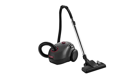 Grundig, Vcc 3850 A-Aspirapolvere Con Sacchetto, 800 W, 2,1 L, Materiale Tubo: Cromato, Nero/Rosso