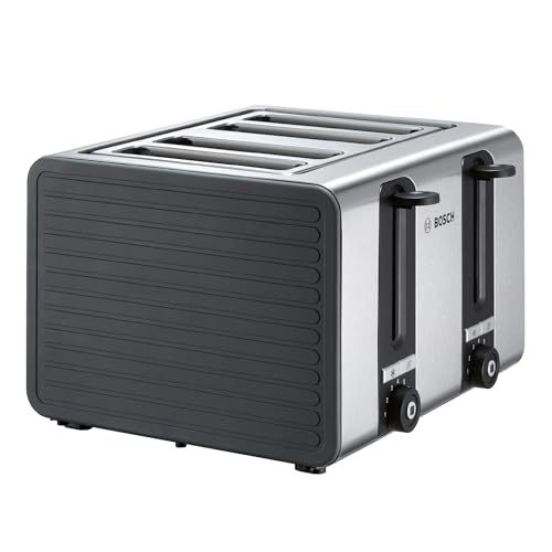 Bosch Tat7S45 4Slice(S) 1800W Black, Stainless Steel Toaster Tat7S45, 4 Slice(S), Black, Stainless Steel, Stainless Steel, Buttons, Rotary, Ce, Eac, U