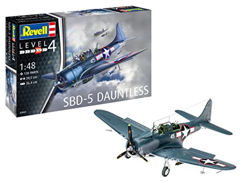 Revell 03869 Sbd-5 Dauntless Navyfighter - Kit Originale Modello Avanzato, Non Verniciato