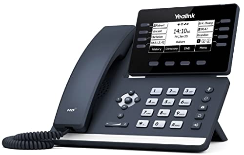 Yealink Sip-T53W Telefono Ip Nero Cornetta Cablata Lcd 8 Linee Wi-Fi