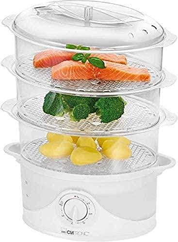 Clatronic Dg 3665 Steam Cooker 3 Basket(S) Countertop 800 W White