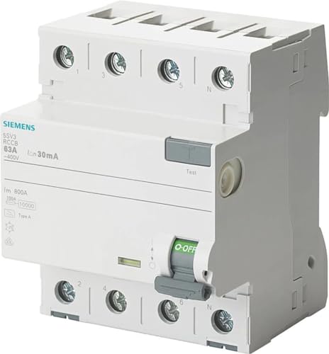 Siemens Sentron - Interruttore Differenziale Tipo F 40A 3+Neutro 30Ma 400V 4 Moduli