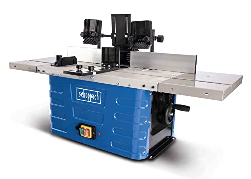 Scheppach Fresatrice Da Tavolo Hf60, 230 V, 1500 W, Pinze Da 6/8/12 Mm, Altezza Mandrino Max. 40 Mm, Regolazione Variabile Della Velocità Da 11500 A 2