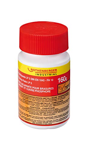 Rothenberger 035610E Disossidante Lp 5 Per Saldature Forti, 710°C, 160 Gr, Rosso/Giallo