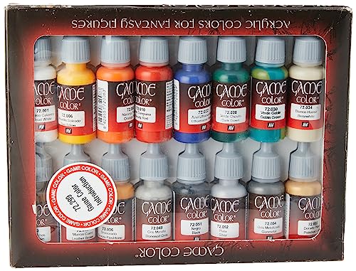 Vallejo Game Color - Set Di Introduzione Colori Acrilici A Base D'Acqua, 16 X 17 Ml, Multicolore