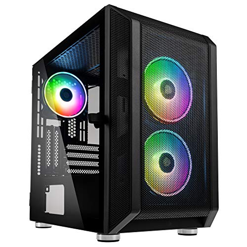 Kolink Citadel Mesh Rgb Case Micro-Atx Per Pc-Gaming Con Pannello Laterale In Vetro Temperato