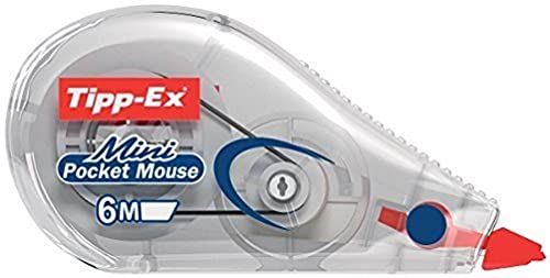 Tipp-Ex 95957 - Rullo Di Correzione Mini Pocket Mouse, 6 M X 5 Mm, Confezione Da 1, Ideale Per L'Ufficio, La Casa O La Scuola