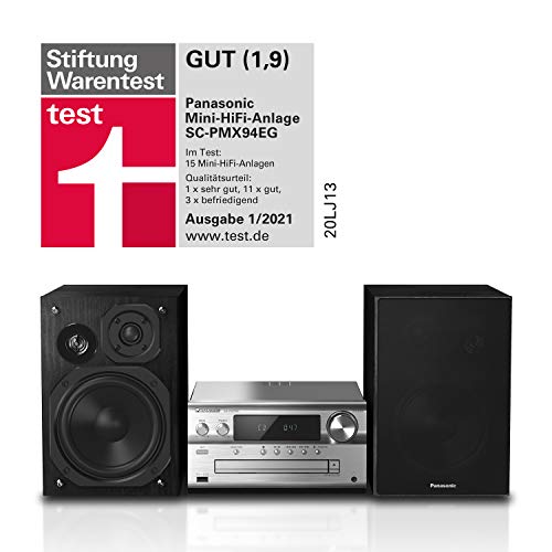 Panasonic Sc-Pmx94Eg-S Micro Hifi System In Black (120 Watt Rms, Digital Radio Dab+, Cd, Fm Radio, Bluetooth, Usb, Aux)