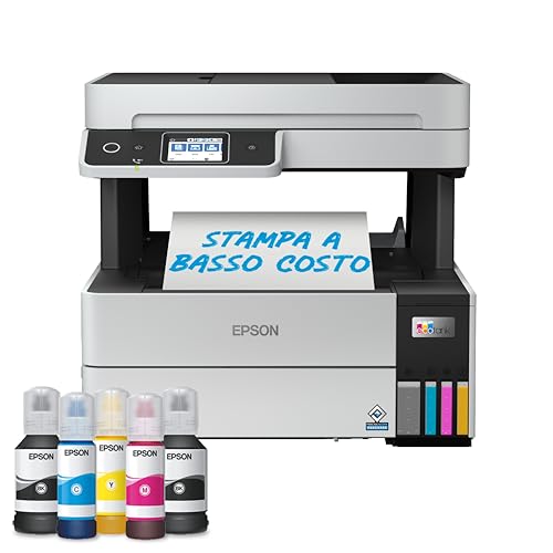 Epson Ecotank Et-5170 Stampante Multifunzione A4 (Stampa, Copia, Scansione, Fax) Usb, Wi-Fi, Wi-Fi Direct, Ethernet, Display Lcd 6,1 Cm, Adf, Serbatoi
