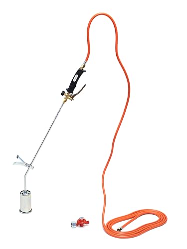 Rothenberger Industrial Anwärm Brenner Romaxi Eco Inkl. 5M Propan Gas Schlauch & Druck Regler, Unkraut Vernichter, Bitumenbahnen, Folien Verschweißen