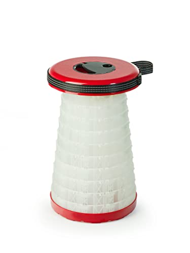 Wedo 2126102 Sgabello Telescopico Con Illuminazione A Led Sittoglow, Tüv & Gs, 1.28 Kg, Rosso