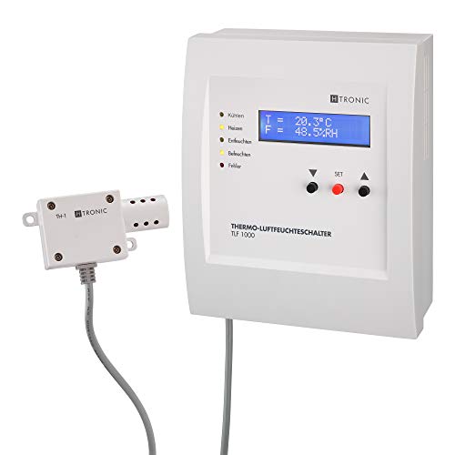 Tlf1000 - Interruttore Di Umidità Di Temperatura Con Sensore, Termostato, Igrostato, 230 V