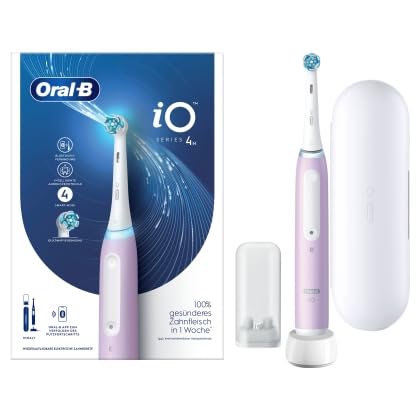 Oral-B Io Series 4 Brosse À Dents Électrique 4 Modes De Brossage Pour Soins Dentaires, Technologie Magnétique, Étui De Voyage, Cadeau Homme/Femme, Con