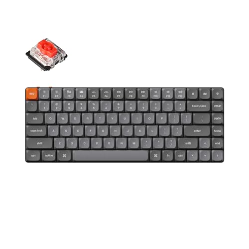 Keychron K3 Max Qmk/Via Tastiera Meccanica Senza Fili, 75% Layout Programmabile, Rgb Led, Gateron Red Switch Hot-Swap, Telaio In Alluminio Bluetooth/U
