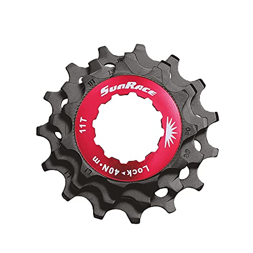 Sunrace, Ghiera R.Libera+3 Pignoni 11V Unisex Adulto, Nero, Unica