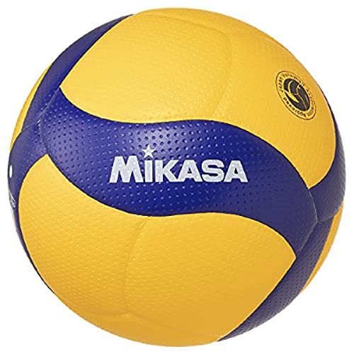 Mikasa Pallone Volley Gara V200W, Unisex Adulto, Blu/Giallo, 5