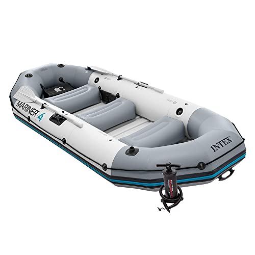 Intex 68376, Canotto Unisex – Adulto, Blu/Grigio/Nero, 4 Persone