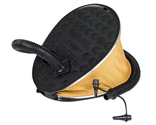 Bestway Bestway 62005 - Pompa A Piede 29 X 22 Cm, Volume 1.600 Cc, Gonfia/Sgonfia, 3 Adattatori Per Valvola, Plastica, Nero