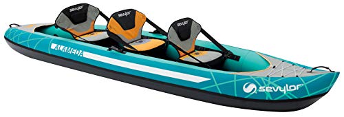 Sevylor Kayak Gonfiabile Alameda, Mare 3 Posti, Canoa, 375 X 93 Cm