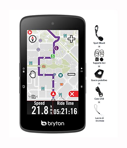 Bryton Rider S800E Con Supporto Frontale In Alluminio Unisex-Adulto, Nero, Taglia Unica