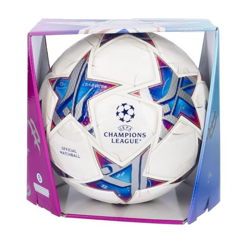 Adidas Ia0953 Ucl Pro Pallone Da Calcio Ricreativo Unisex Adulto Top:White/Silver Met./Bright Cyan/Team Royal Blue Bottom:Shock Purple F16/Iron Met./S