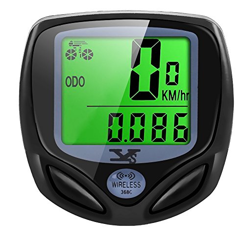 Dinoka Contachilometri Bici Senza Fili,Ys Computer Di Bicicletta,Impermeabile Bici Computer Per Tachimetro Bici Wireless Ciclocomputer Con Display Ret
