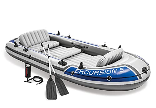Intex Excursion 5 Set Gommone - 366 X 168 X 43 Cm - 4 Pezzi - Multicolore