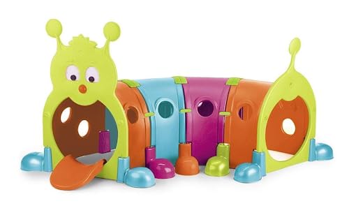 Feber Febergus, Bruco Tunnel Per Bambini, Tunnel Gioco Per Bambini, Per Interni E Giardino, Con 4 Moduli Colorati Espandibili, Gioco Da Esterno Per Ba