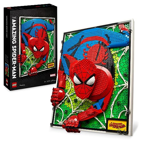 Lego Art The Amazing Spider-Man, Kit Arte 3D Con Canvas Da Parete, Poster Costruibile, Decorazione Per Casa, Attività Creativa, Regalo Per Adolescenti