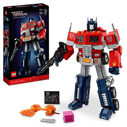 Lego Icons Optimus Prime, Modellino Da Costruire 2In1 Del Leader Dei Transformers, Da Modalità Camion A Robot, Set Da Collezione Per Adulti, Regalo Di
