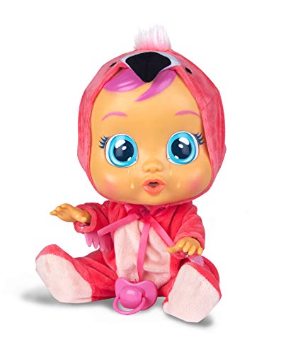 Cry Babies Fancy Il Fenicottero Rosa - Bambola Interattiva Che Piange Lacrime Vere Con Ciuccio E Pigiama, Per Bambini E Bambine Dai 2 Anni