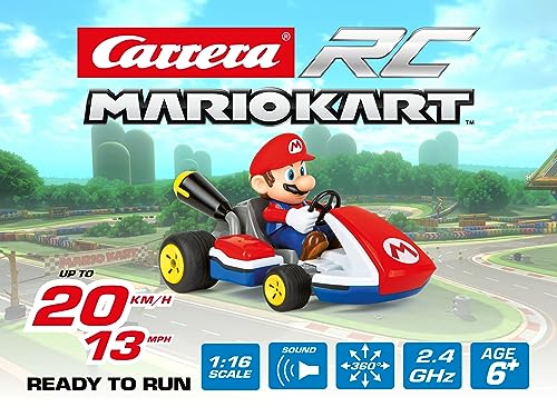 Carrera Rc 370162107X Mario Kart - Modellino Elettrico Radiocomandato Di Go-Kart, Scala 1:16, Adatto Per Principianti