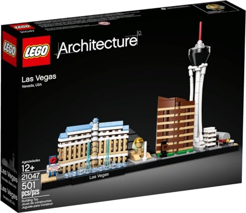 Lego Architecture Las Vegas, Bellagio Hotel, Set Di Costruzioni Con Stratosphere Tower, Bellagio E Luxor Hotel, Skyline Collection, Idea Regalo Da Col