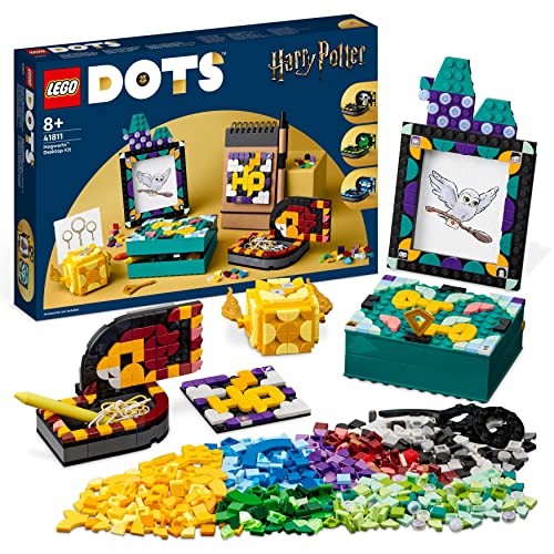 Lego 41811 Dots Kit Da Scrivania Di Hogwarts, Accessori Scrivania Di Harry Potter Con 2 Portagioie, Portafoto E Toppa Adesiva, Giochi Fai Da Te Per Ba