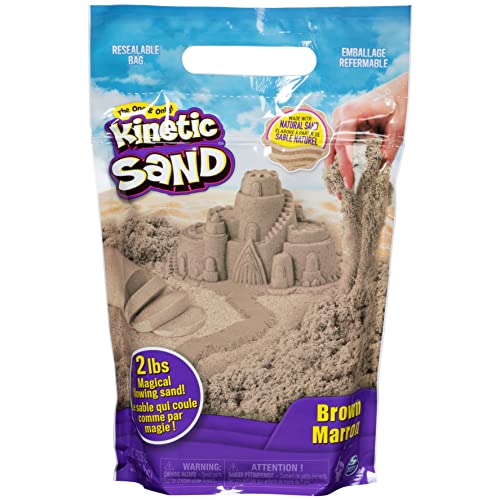 Kinetic Sand-907 G Kinetic Sand Strand, Colore Sacchetto Marrone Naturale, 20116297