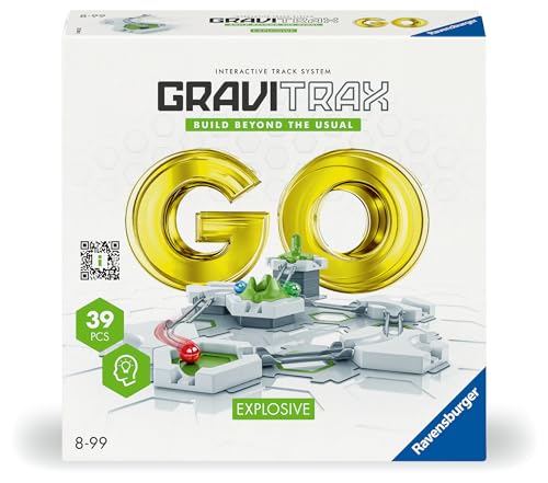 Ravensburger Gravitrax Go Explosive, Costruisci La Tua Pista Di Biglie, 30 Elementi Inclusi, Gioco Ed Educativo Stem, Compatibile Con Tutti I Gravitra