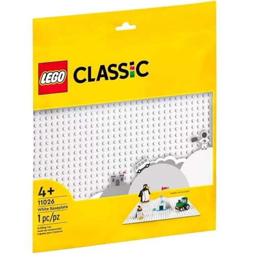 Lego Classic Base Bianca, Tavola Per Costruzioni Quadrata Con 32X32 Bottoncini, Piattaforma Classica Per Mattoncini Per Costruire Ed Esporre Per Bambi