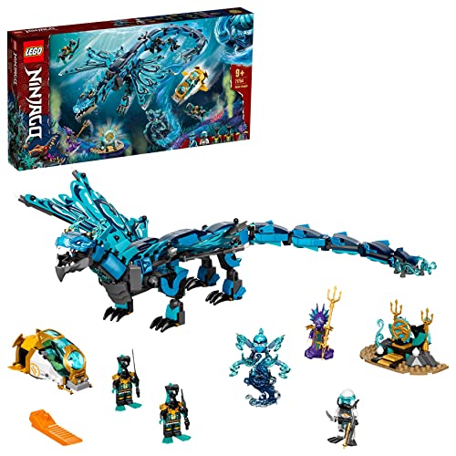 Lego Ninjago Dragone Dell'Acqua, Drago Giocattolo Ninja, Costruzioni Per Bambini Di 9 Anni Con 5 Minifigure, 71754