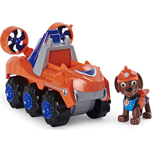 Paw Patrol | Veicolo Dino Rescue Di Zuma | Veicolo Motore A Retrocarica | Personaggio Dinosauro Misterioso Inclusi | Giochi Bambini Dai 3 Anni In Su