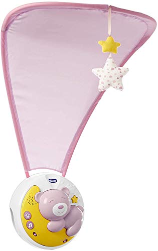Chicco Carillon Proiettore Next2Moon, Giostrina Proiettore Culla E Tavolo, Proiezione Narrativa Colorata, Melodie E Suoni Rilassanti, Pendenti In Tess